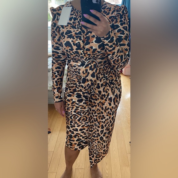 H&M x Rabanne Leopard Midi Dress - Picture 3 of 6